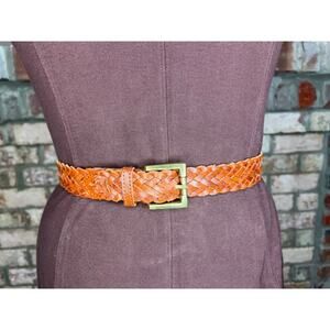 Split leather belt brown size small